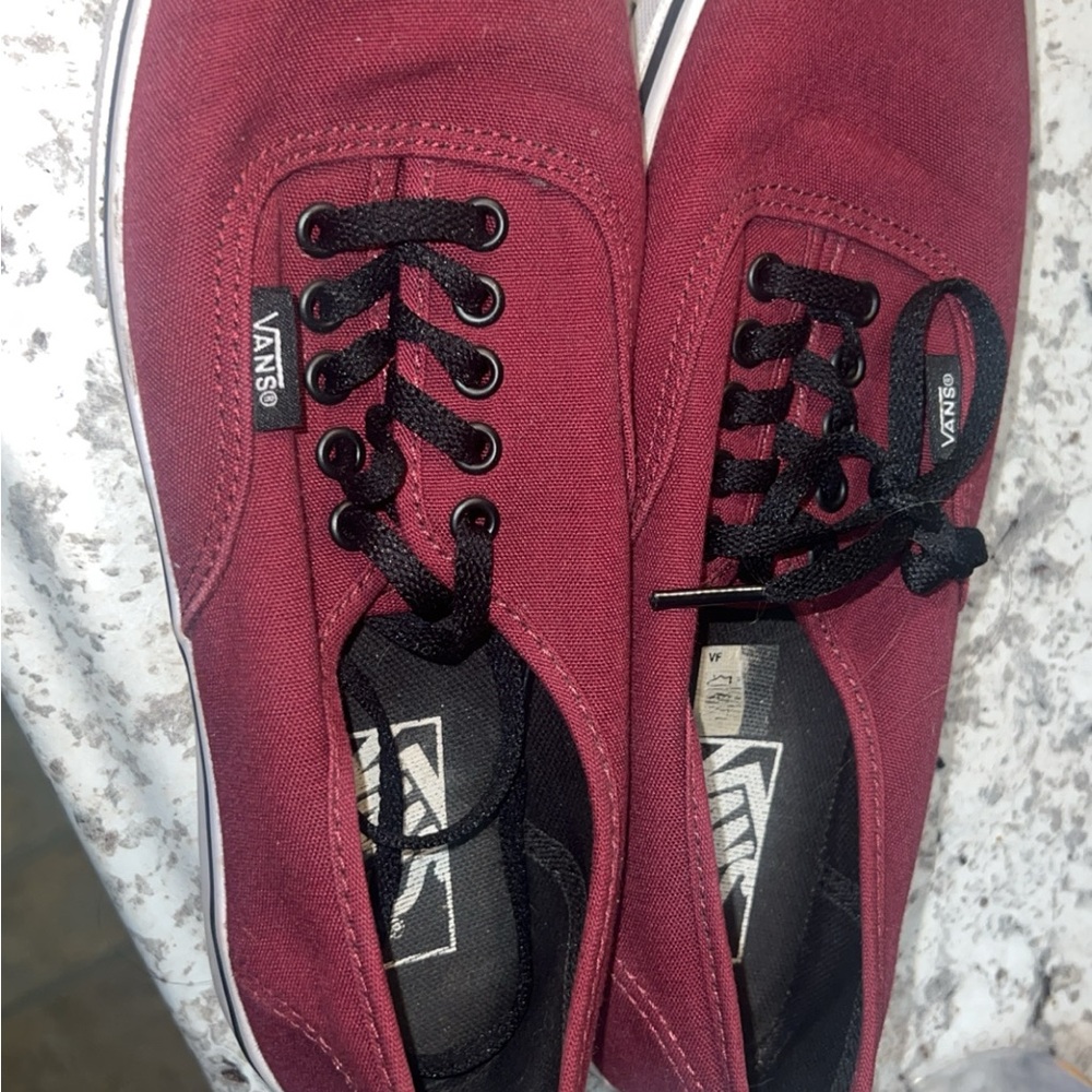 Vans Red Canvas Sneakers Classic Style size 7